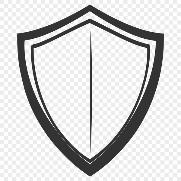 A simple shield design made from vector art, suitable for use in digital projects and cutting machines.