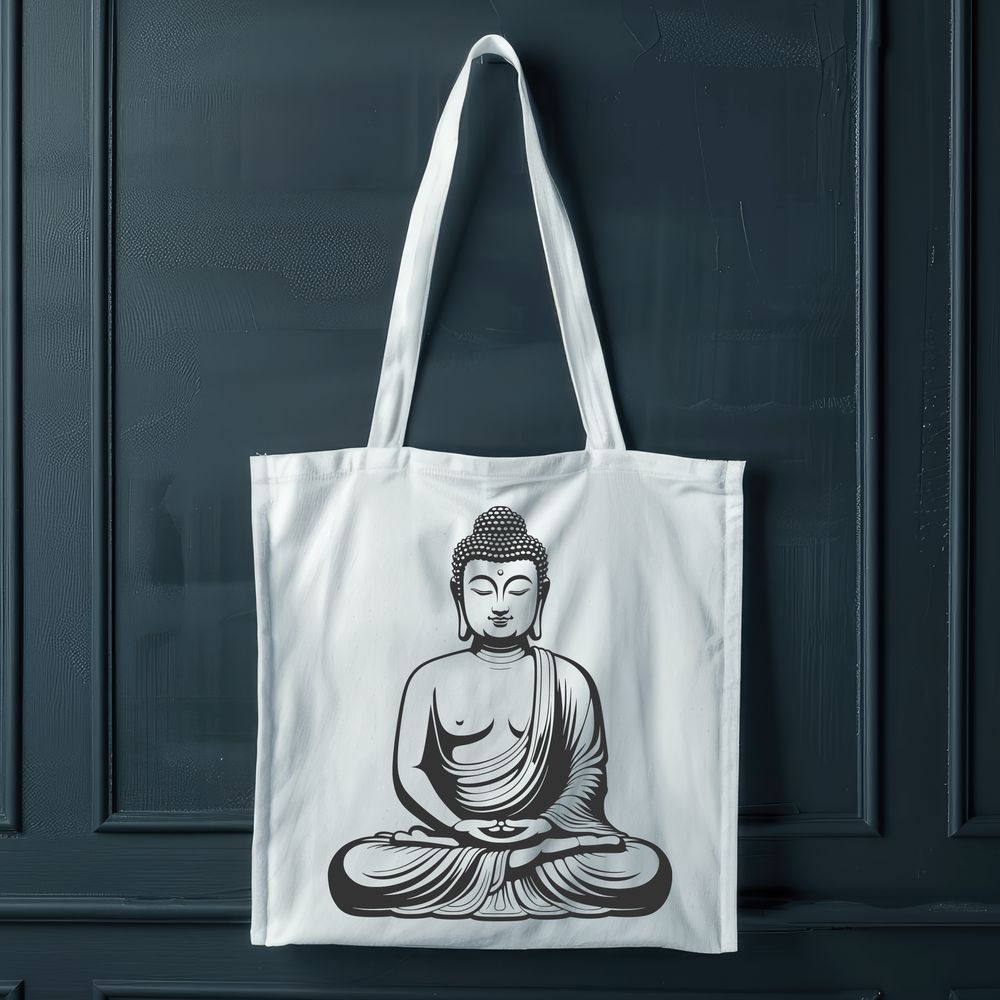 Free Buddhist Symbol Vector Graphic A digital representation of the Buddha, created as a scalable vector graphic.