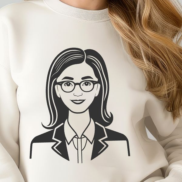 Woman in Teaching Profession SVG A professional illustration of a woman in a teaching profession, ideal for educational materials and designs.
