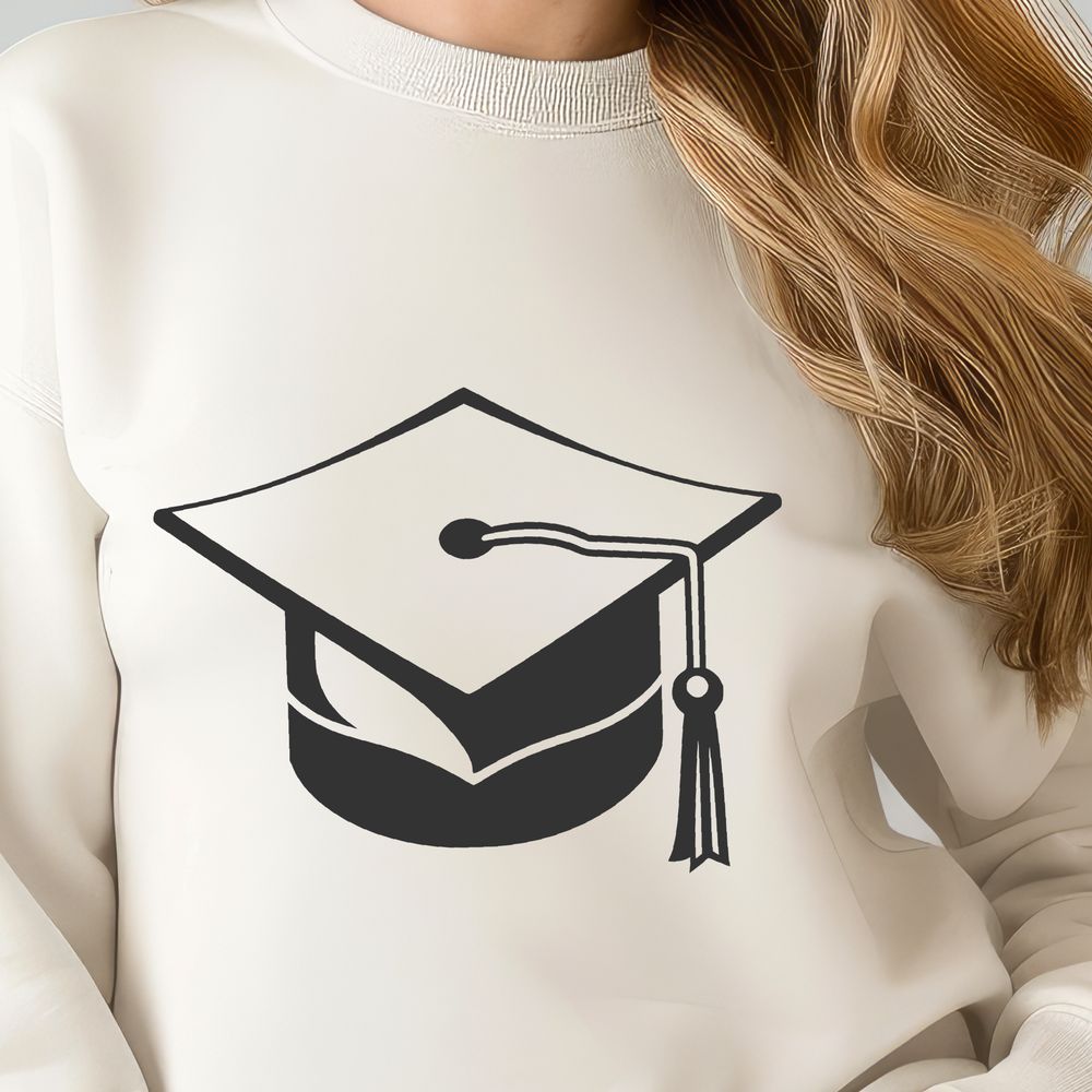 Elegant Graduation Cap Illustration A vector illustration of a graduation cap, suitable for digital designs and craft projects.
