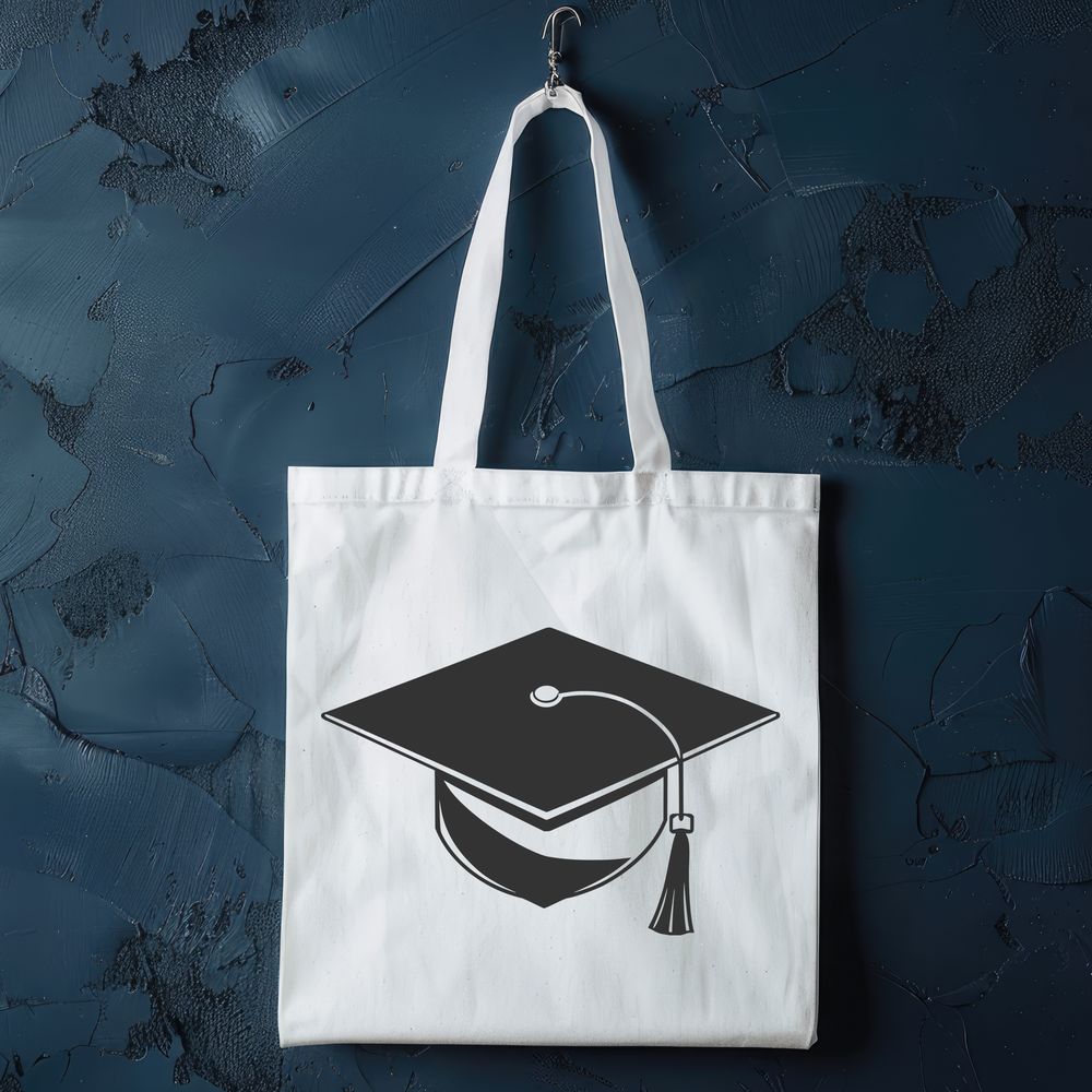 Vector Grad Cap Icon A traditional graduation cap icon made from vector shapes.