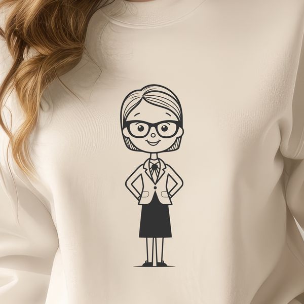 Simple Educator Icon A simple vector graphic of a person in an educational role.