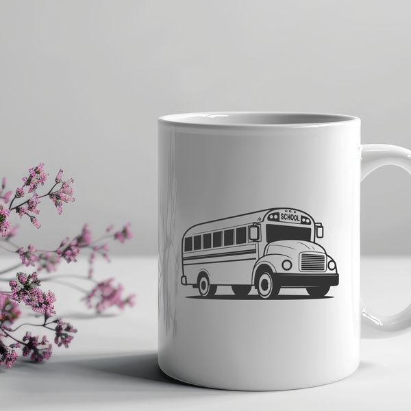 Simple SVG School Transportation Icon A simple illustration of a school bus with multiple windows and a rear axle.