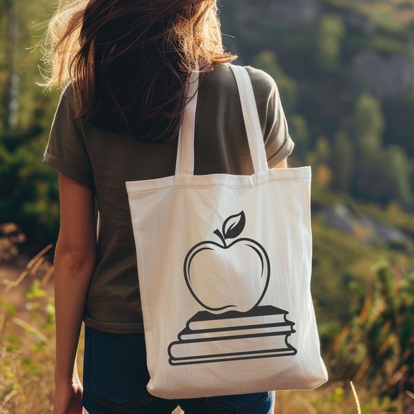 Apple Book Icon for Education An educational icon of an apple book with a stylized design suitable for teacher resources and academic themes.
