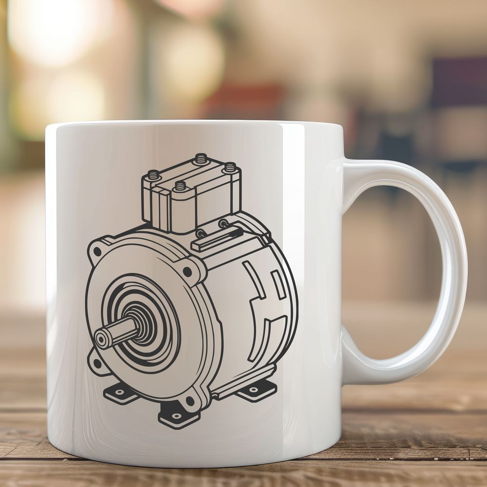 Vector Motor Design Free Download An illustrated electric motor with moving parts.