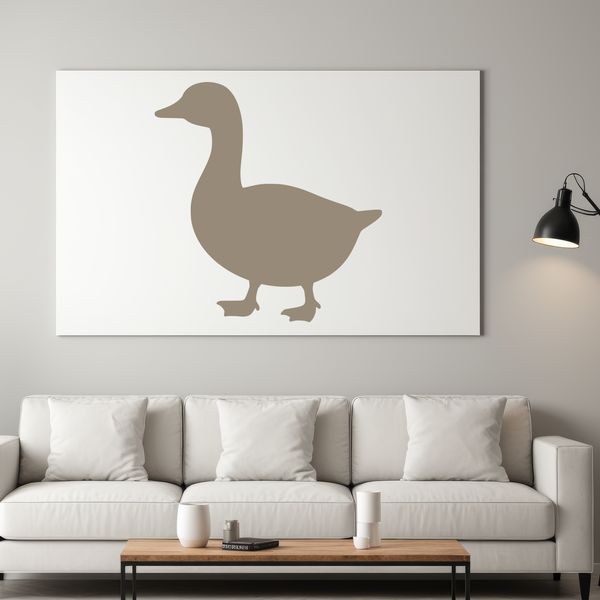 A simple illustration of a goose in vector format, suitable for commercial and personal use.