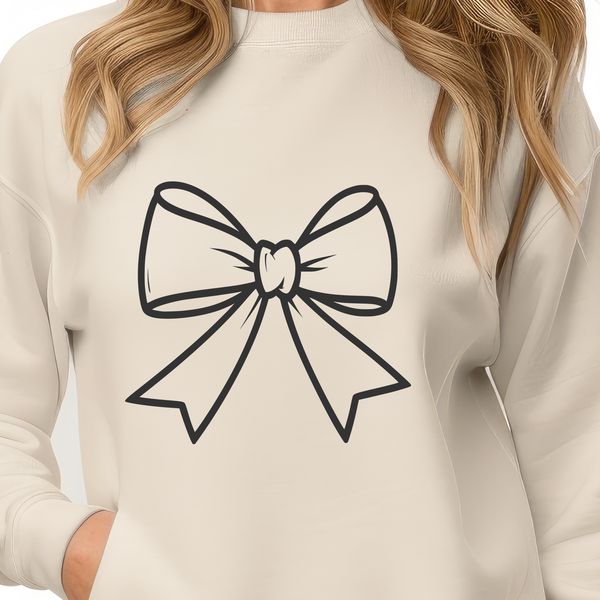 Creative SVG Clipart Bow Image A vector illustration of a colorful ribbon-like bow with intricate details.
