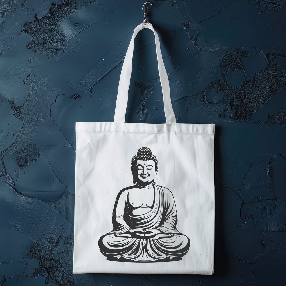 Buddha Statue Illustration Vector illustration of a Buddha statue, suitable for digital designs and cutting machine projects.