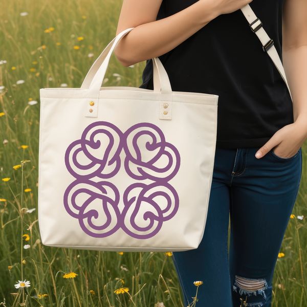 A detailed Celtic-inspired pattern with intricate shapes and embellishments.