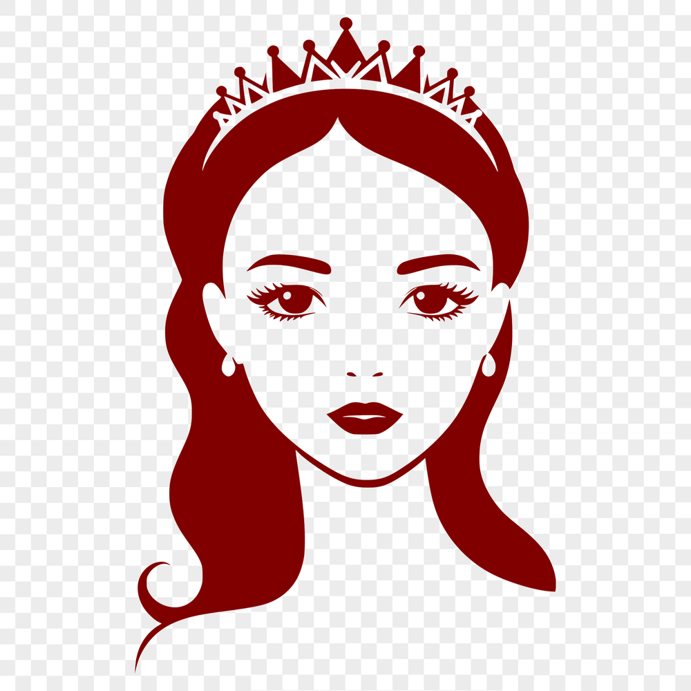 Royal Royalty Illustration A high-resolution vector illustration of a young woman dressed as a princess in a medieval-style gown.