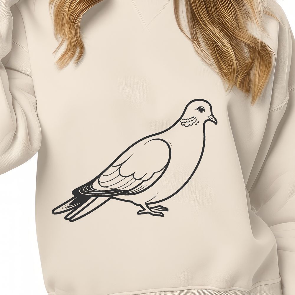 Dove Silhouette Clip Art Free SVG clip art design of a dove bird in vector format.