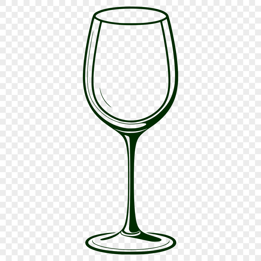 Beautiful Red Wine Glass Clip Art A single glass of red wine on a table with a subtle background texture.