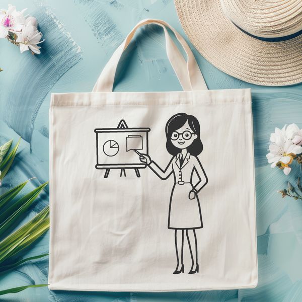 Teacher Silhouette Vector Art A digital illustration of a woman in a teaching profession, created as vector art.