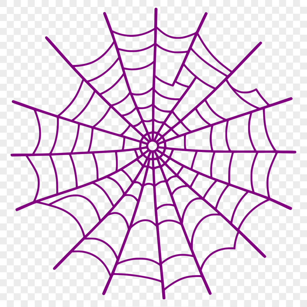 A detailed illustration of a spider web in vector format, suitable for digital printing or cutting.