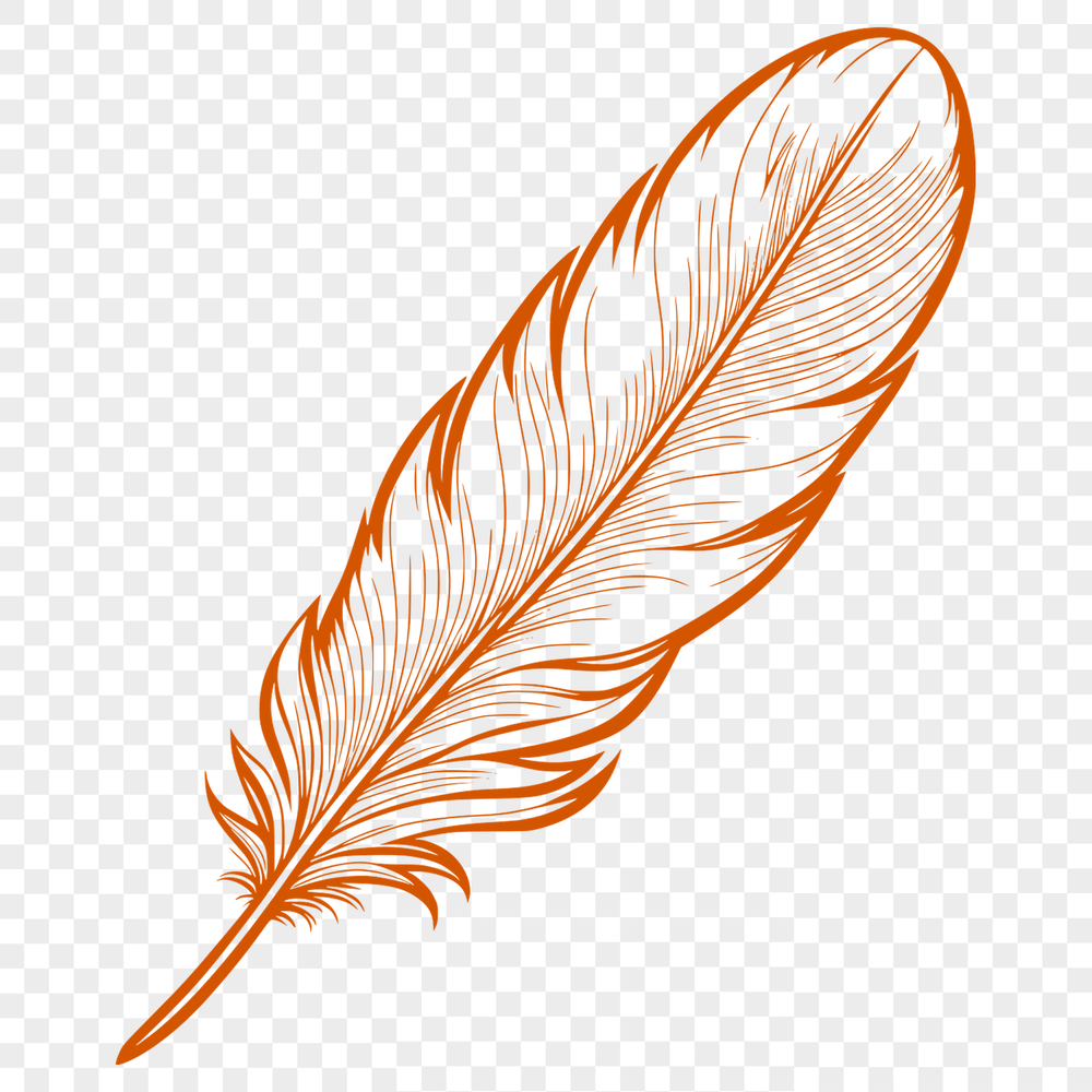 Free Vector Art Feather Design A stylized illustration of a feather, created as a vector graphic in SVG format.