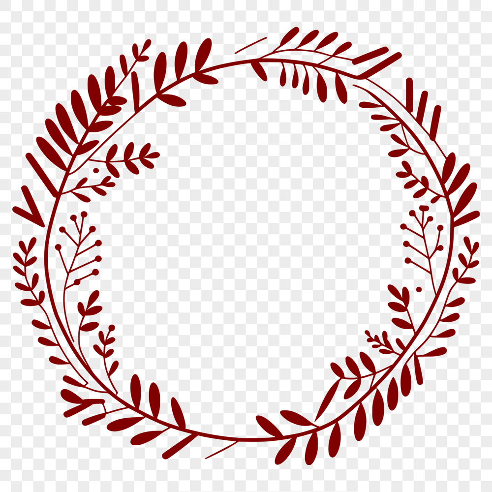 Beautiful floral design for crafting and DIY projects A digital floral wreath design for creative projects.