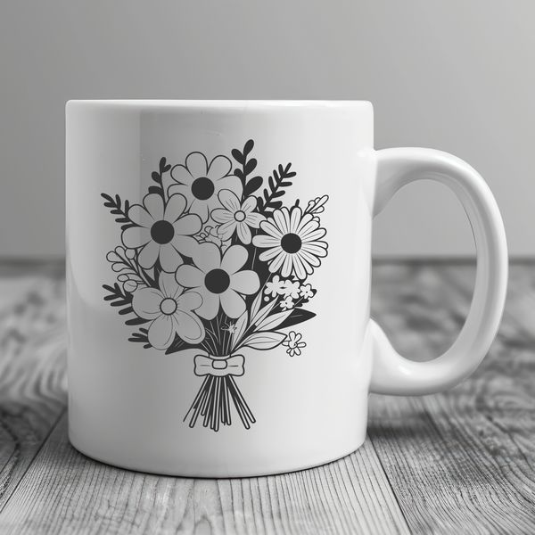 Free Flower Clipart for Download A delicate bouquet of flowers arranged in a decorative pattern, suitable for various design applications.