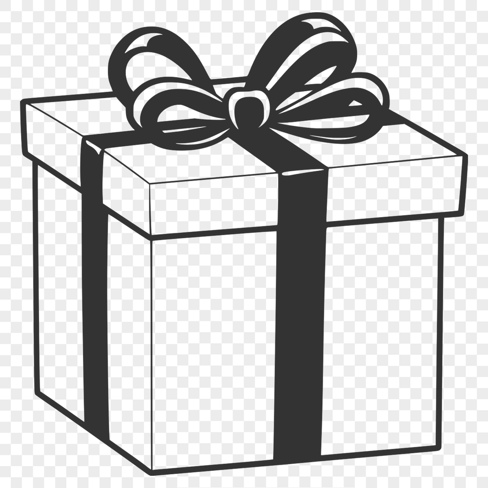 A simple vector illustration of a gift box made in SVG format, ideal for digital crafting.