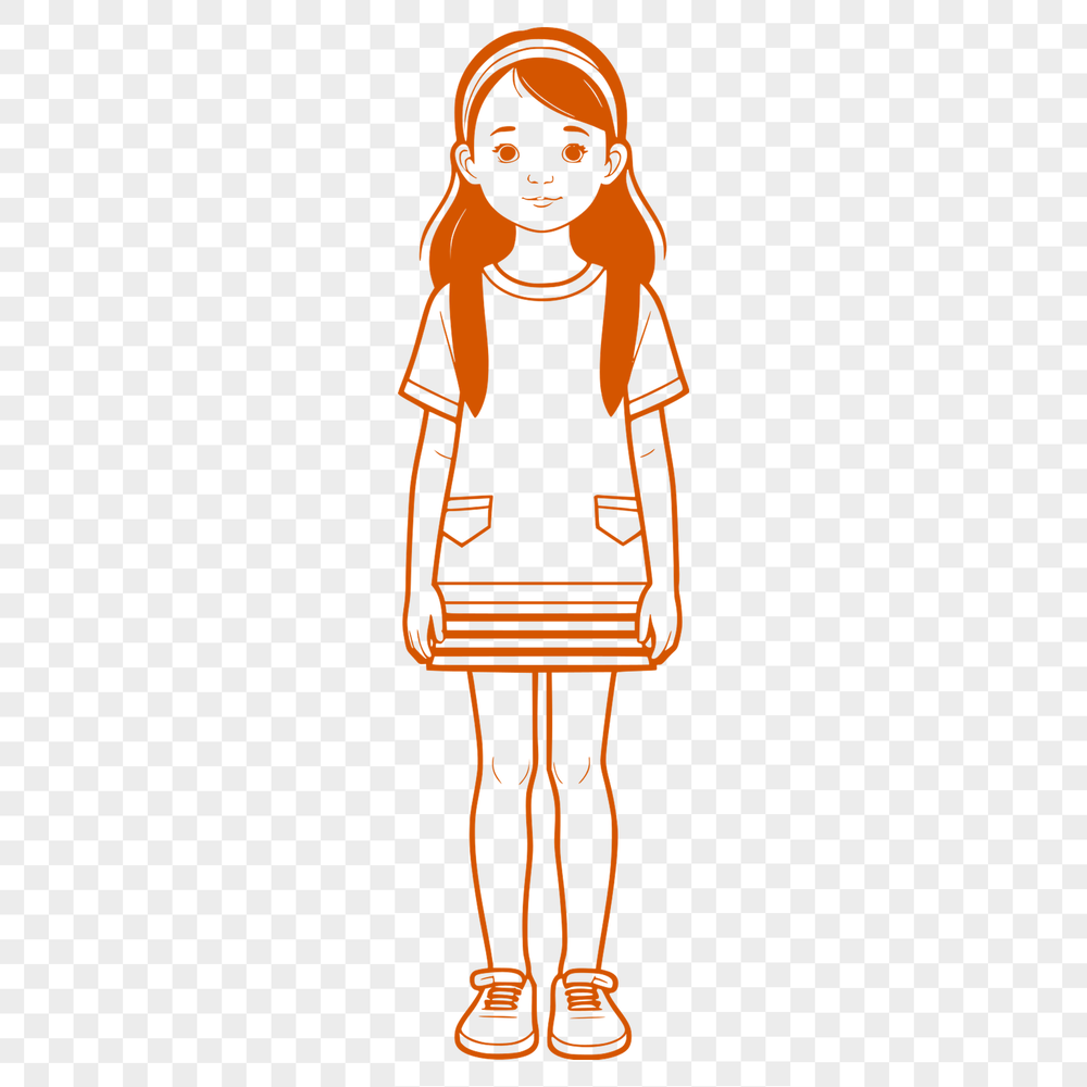 Free Vector Girl Clip Art A young girl depicted in vector format as clip art.