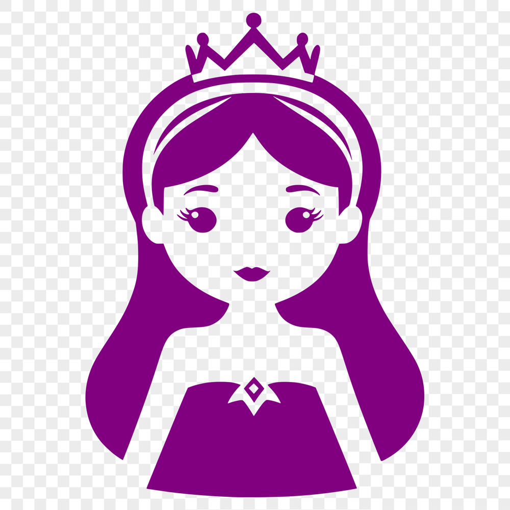 Free SVG Princess Clip Art An illustration of a young female princess in a medieval setting.