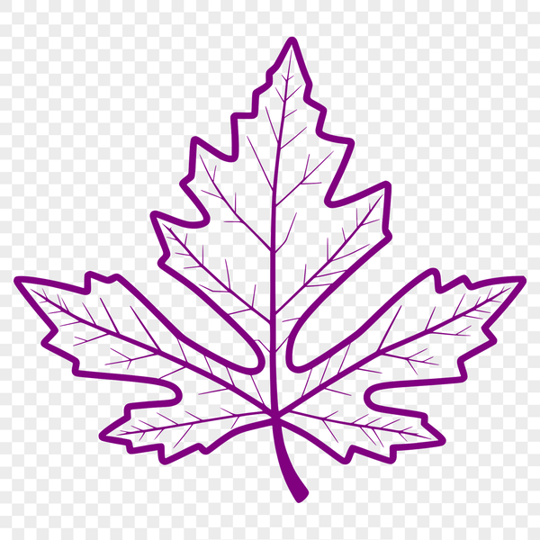 Vibrant Maple Leaf Design A digital representation of a maple leaf, created as a vector graphic in SVG format.
