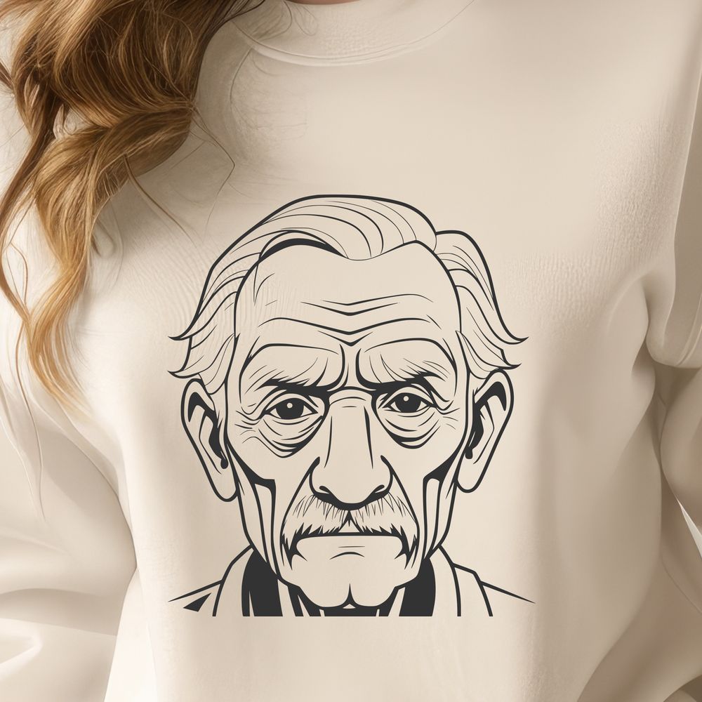 Free Vector Image of an Old Man A stylized illustration of an elderly male figure in various poses and positions.