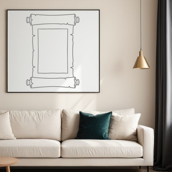 A traditional graduation scroll made from paper, suitable for vector art and digital use.