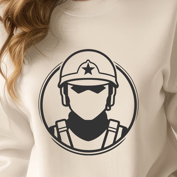 Vector Military Character Design A digital illustration of a male soldier in military attire, suitable for vector design projects.