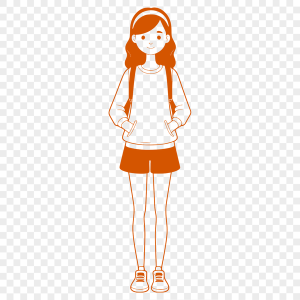 Adorable Girl Portrait Vector Graphics Vector graphic portrait of a female child.