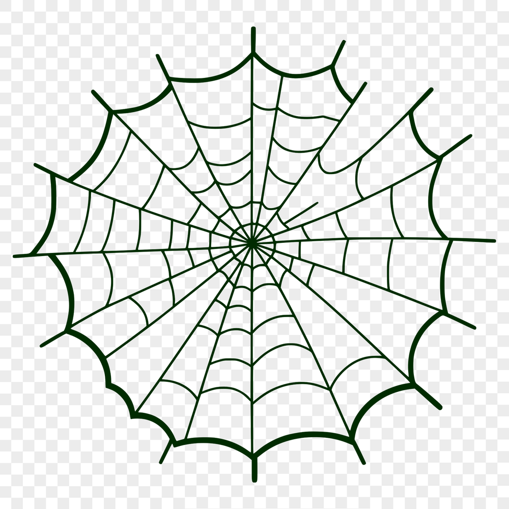 Vector Illustration of a Spider's Handiwork A detailed illustration of a spider web, created as a vector graphic.