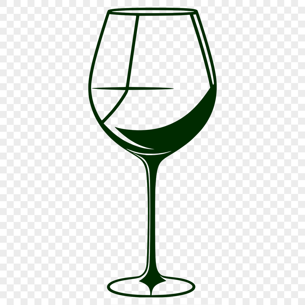 Stylized Wine Glass Illustration A stylized illustration of a glass of wine, suitable for vector art and clipart designs.