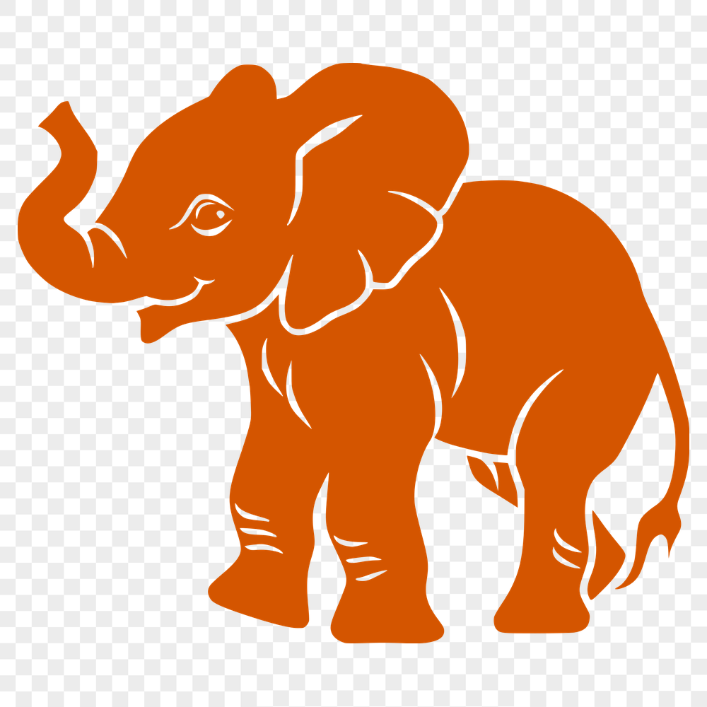 Standing Elephant DXF