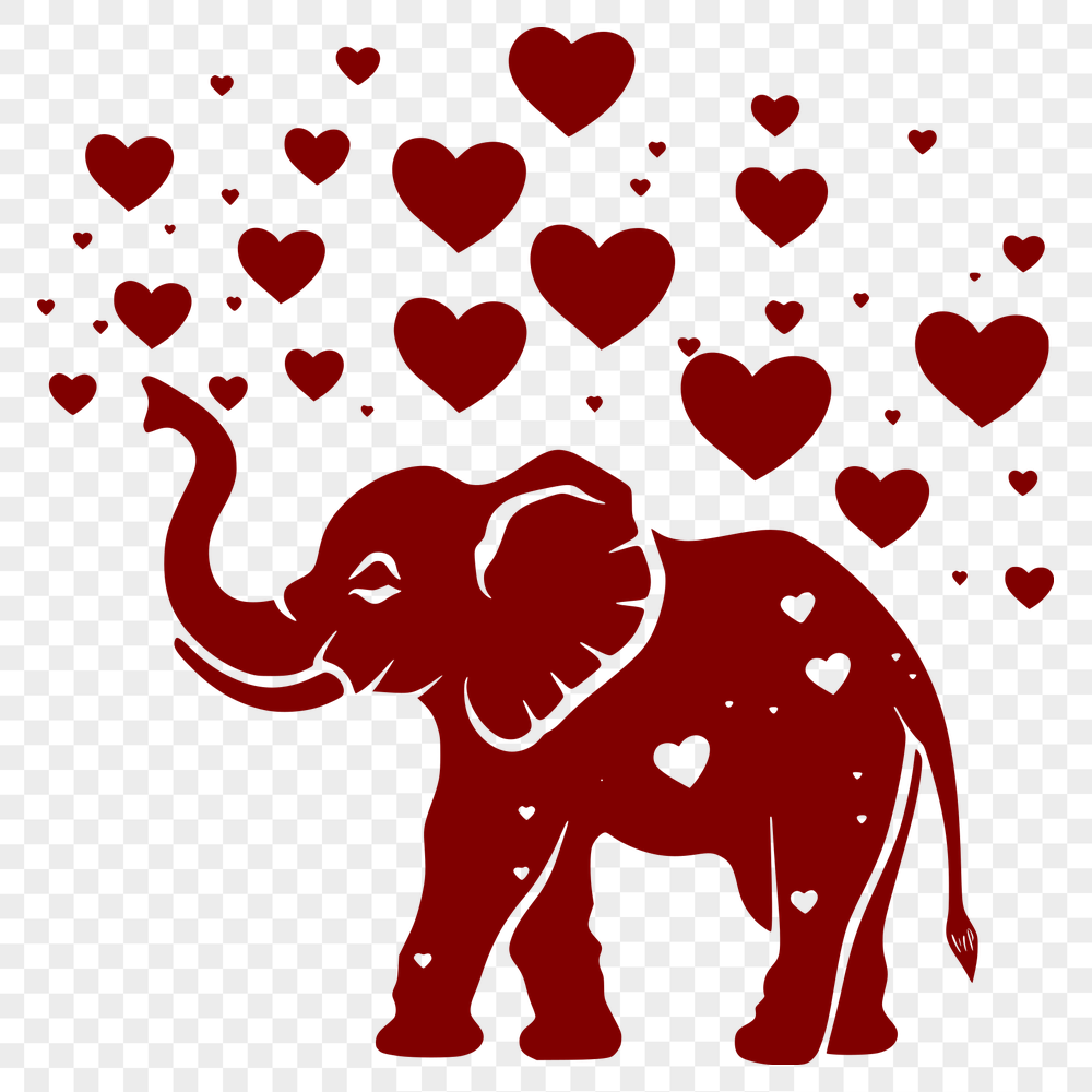 Beautiful Elephant SVG, PNG, PDF And DXF Files