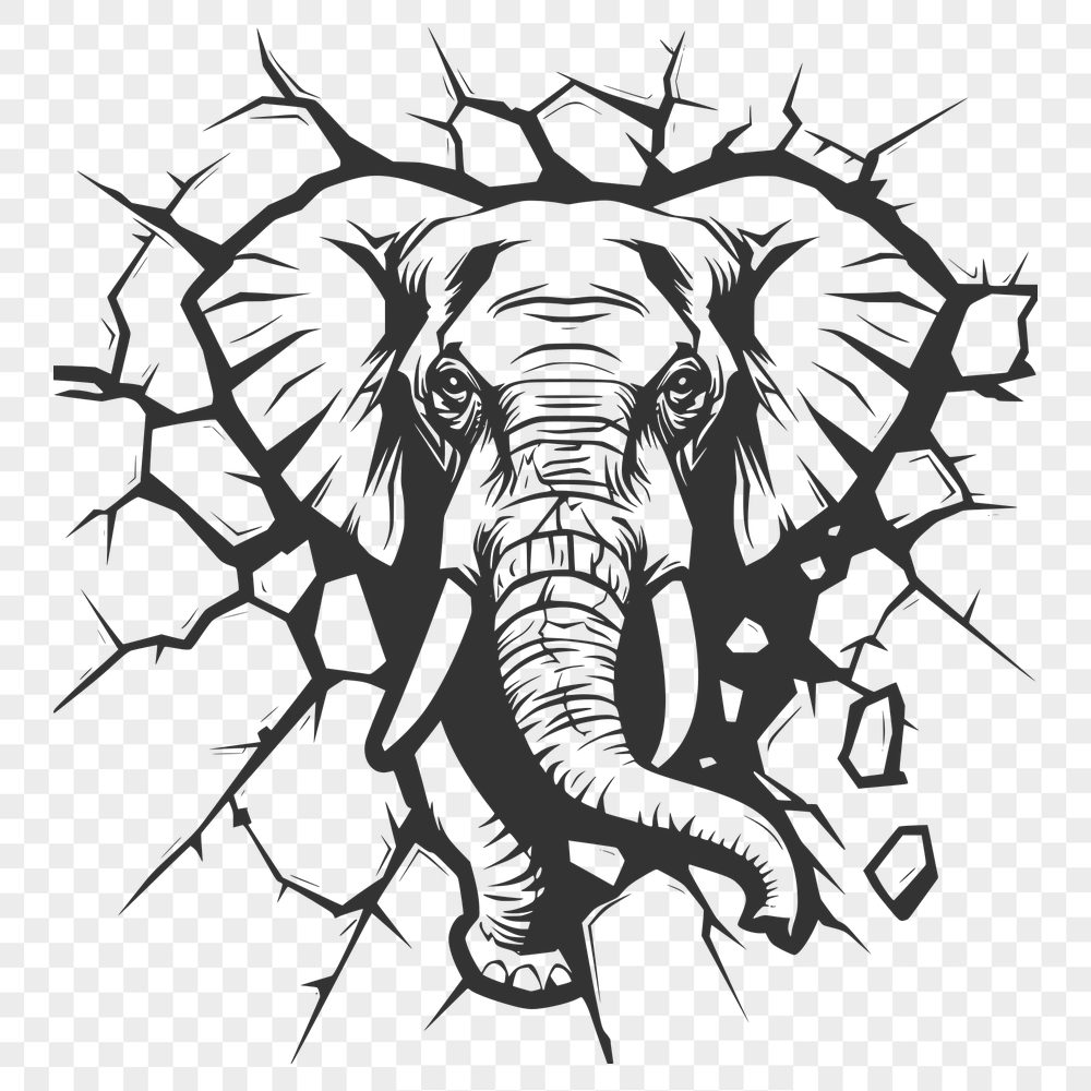 Beautiful Elephant Digital Artwork