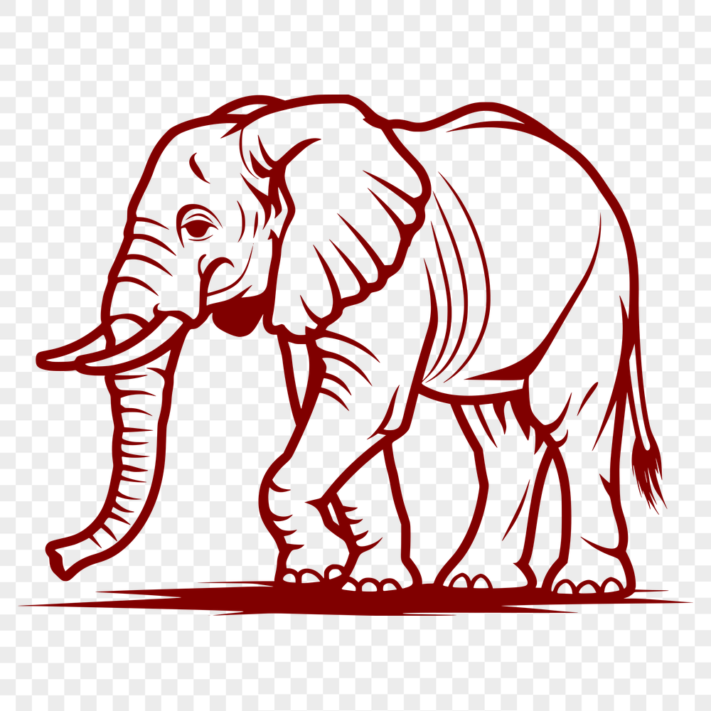 Artistic Elephant Clipart