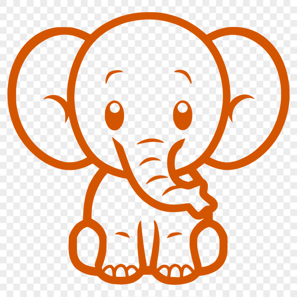 Standing Elephant Decal