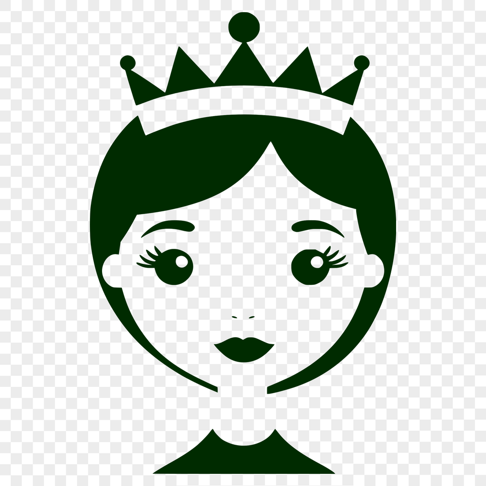 Beautiful Princess Clip Art Vector Design A young female princess character in vector format, suitable for digital design projects.