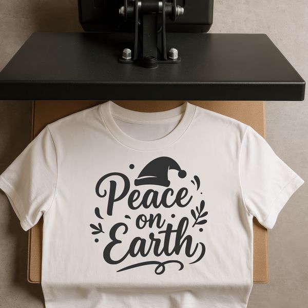 Vector illustration of inspirational Christmas quotes with a focus on peace and tranquility.