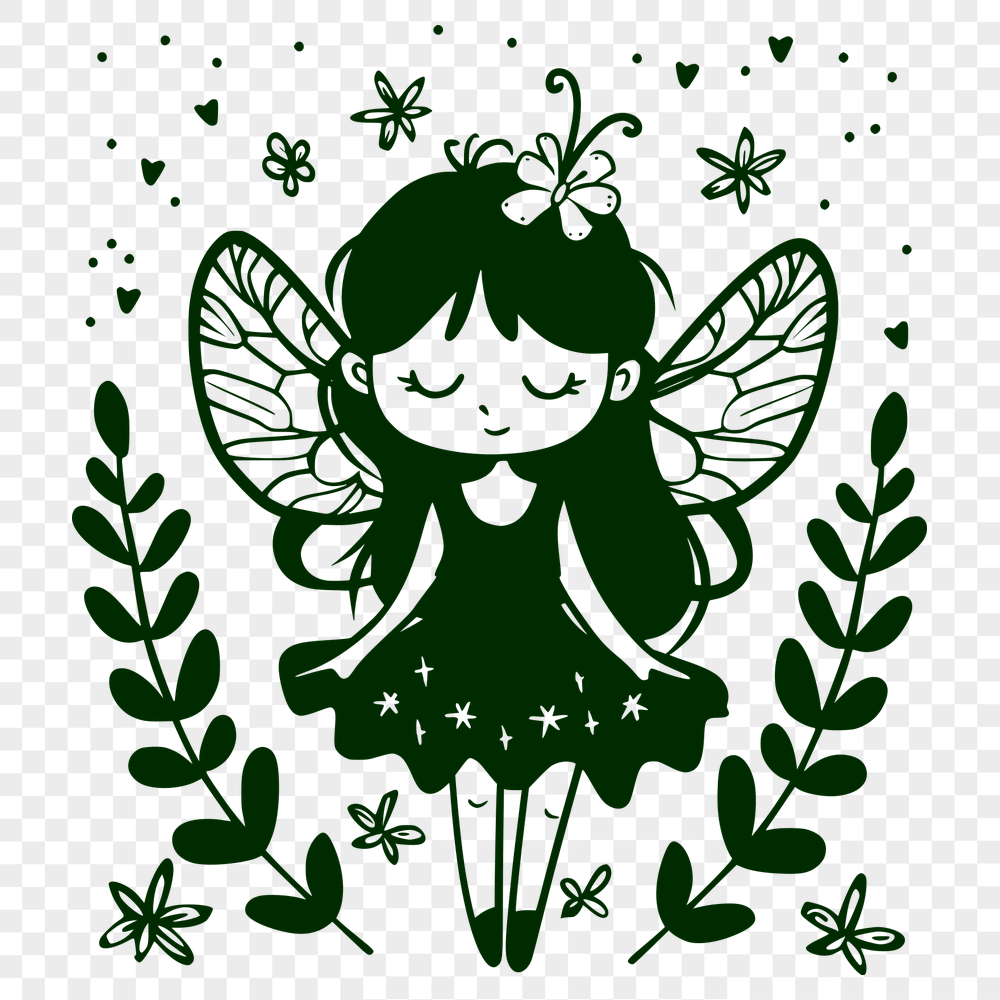 Floral Fairy Stencil