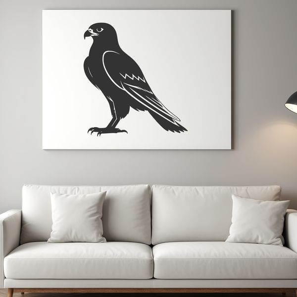 Stunning Bird Silhouette in Vector Design Graphic illustration of a falcon in SVG design