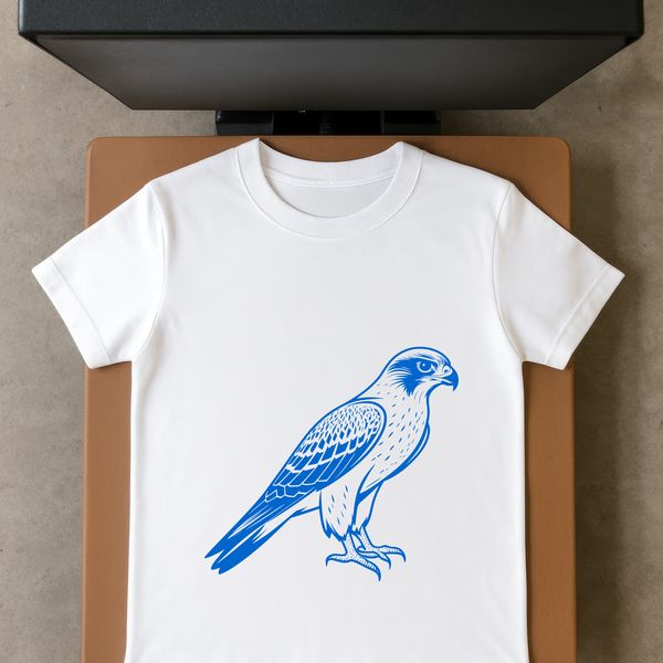 Realistic Falcon Silhouette Art A realistic illustration of a falcon in flight, suitable for commercial and personal use.