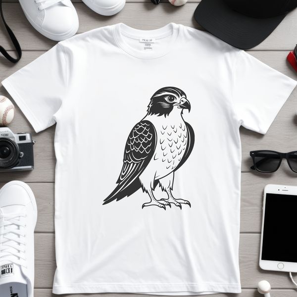 Beautiful Cutting Machine Image An SVG graphic representation of a bird of prey, perfect for cutting machines like Cricut or laser engraving.