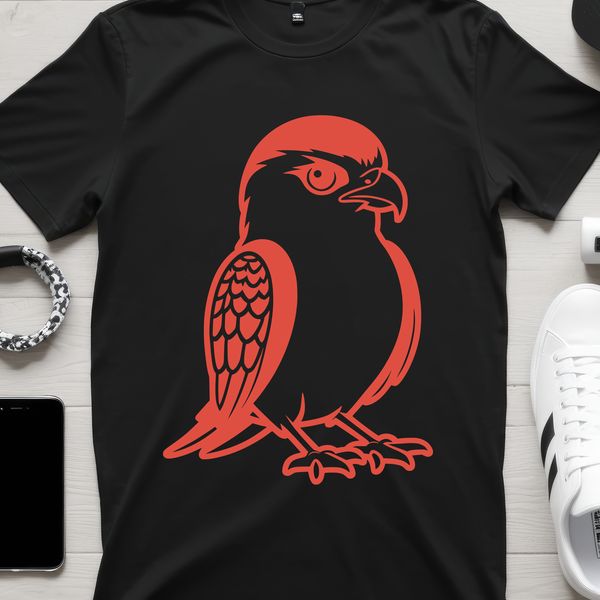 Detailed Falcon Illustration Vector Art A detailed illustration of a falcon in flight, suitable for cutting machines like Cricut or laser cutters.