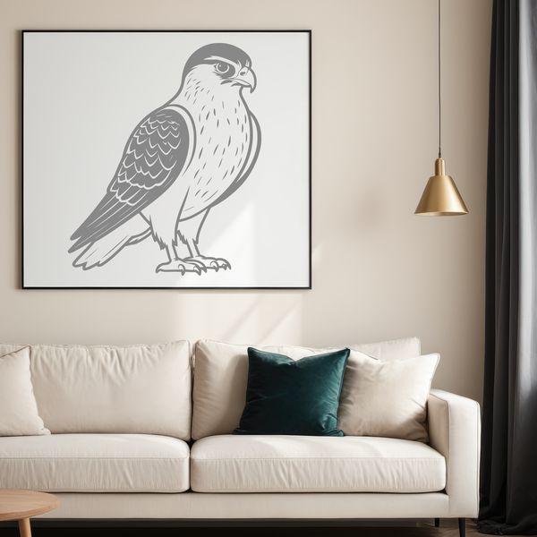 Free Falcon Vector Design A vector illustration of a falcon, suitable for commercial use and free download as an SVG file.