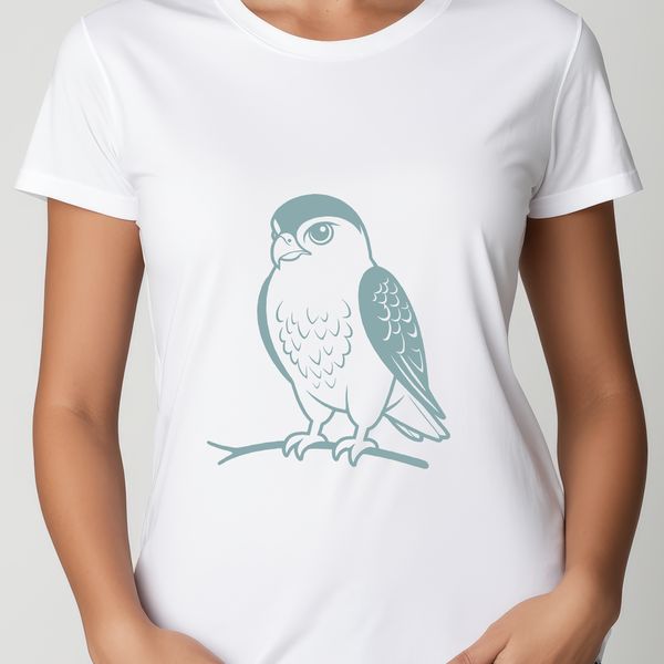 Falcon Vector Art Silhouette A detailed vector illustration of a bird of prey, specifically a falcon, suitable for commercial or personal use.