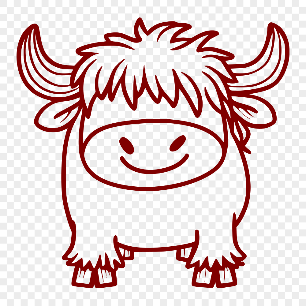 Free Unique Cow Drawing DXF - Commercial Use