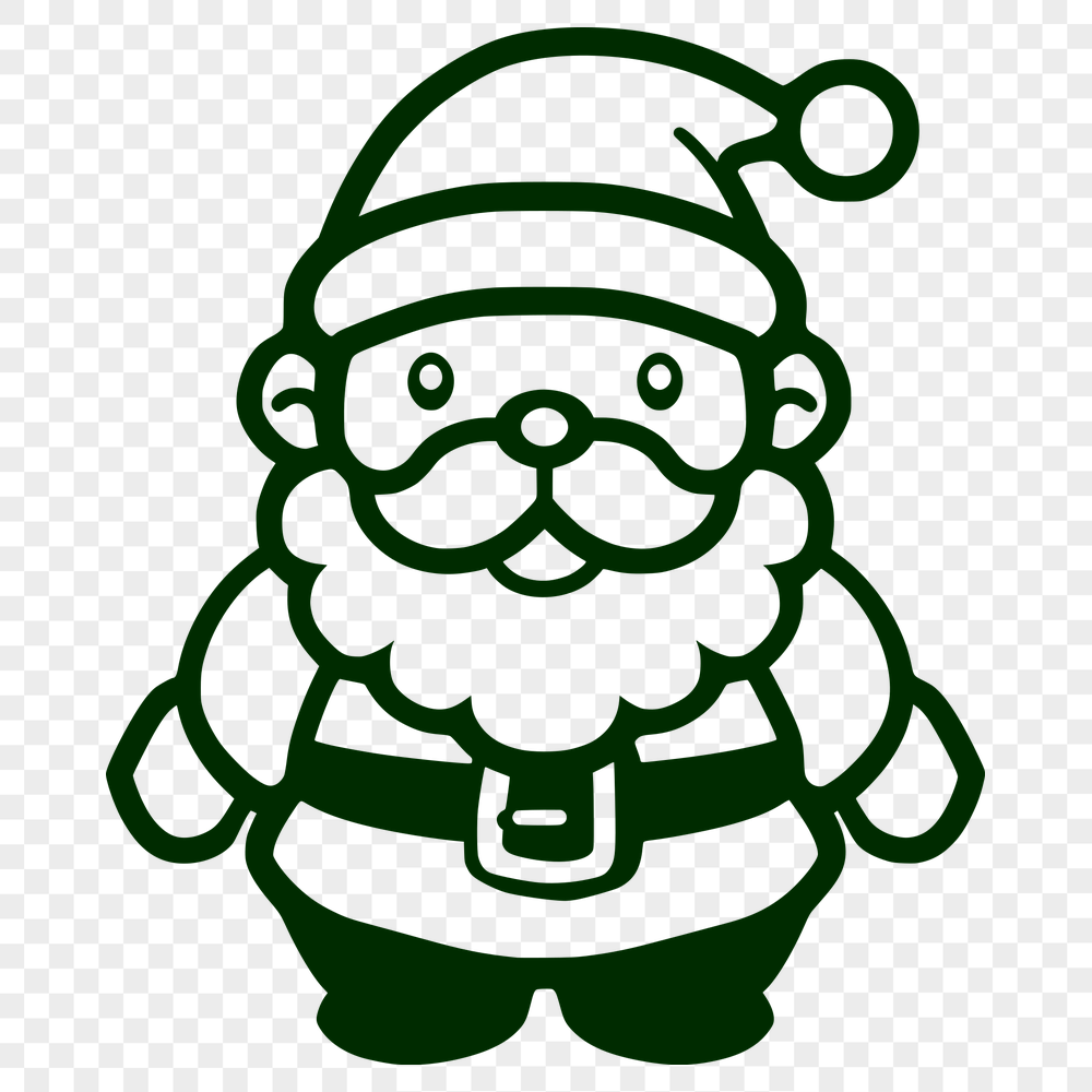 Unique Standing Santa Claus PNG