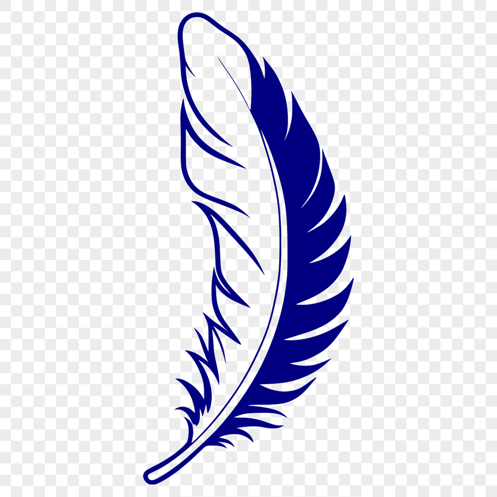 Stylized Feather Illustration in Vector Format A stylized illustration of a feather in vector format.