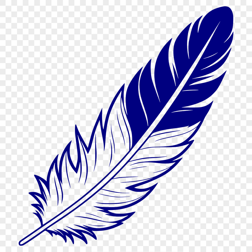 Stylized Feather Design SVG A stylized feather design, suitable for vector art and digital applications.