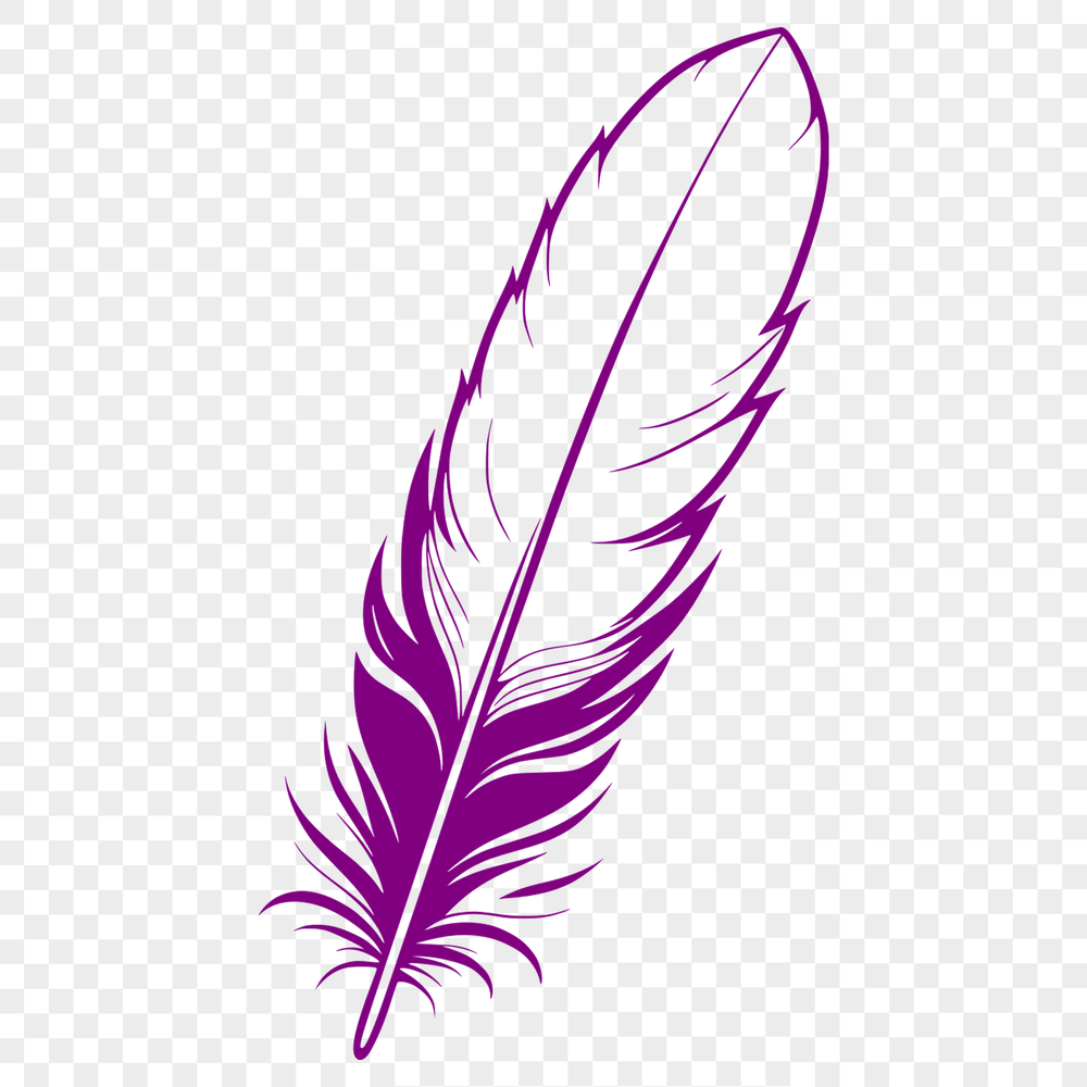 Free Downloadable SVG Clip Art Feather Design A high-quality vector illustration of a single feather, suitable for various design applications.
